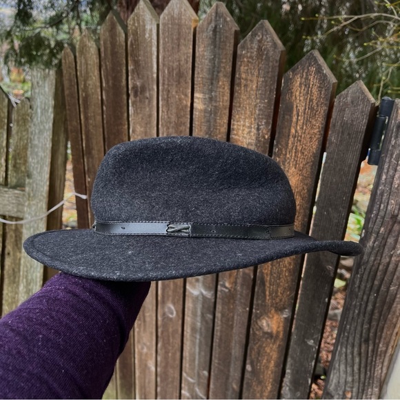 Pendleton 100% Wool Fedora Brimmed Hat In Charcoal Gray - Picture 8 of 16